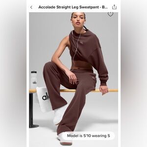 ALO Yoga Brownstone Straight-Leg Sweatpants size medium